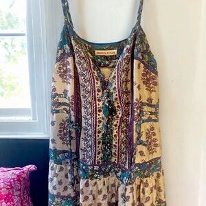 REBECCA TAYLOR 6 Dress Floral 100% Silk Ivory Mini Flowers Small Gorgeous Print!